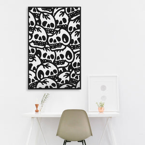 Black 'Trademark Skull' (24x36”) Canvas