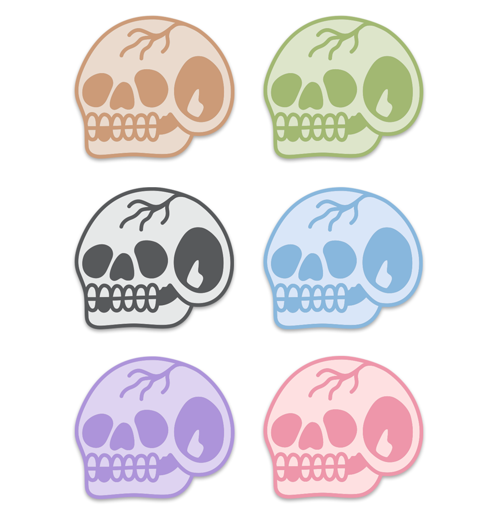 'Trademark Skull' Sticker Pack