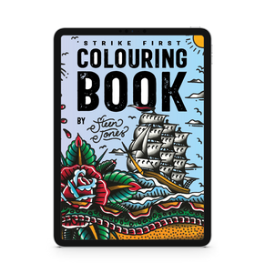 Digital 'Strike First' Colouring Book